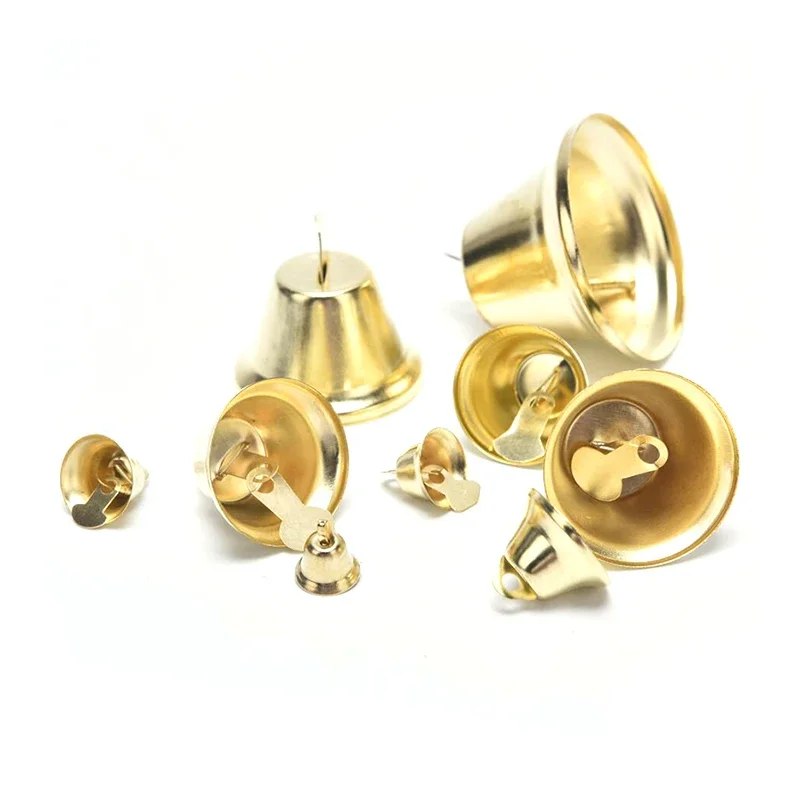 10 pezzi piccoli cascabelle campanelle in metallo albero di Natale decorazione per feste artigianali fai da te 2