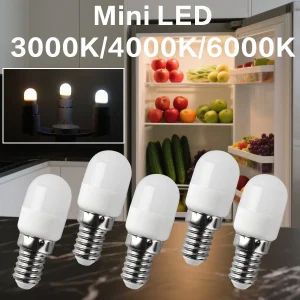 5/10 pz 2025 Moda Offerta Speciale Camera Da Letto Lampara Mini Led 3000 K/4000 K/6000 k E14 1.5 w 220 v Smd 2835 Lampada Frigo Luce 1