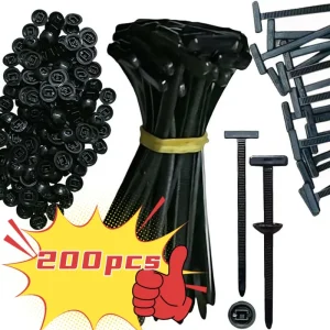200/100/50 Pezzi Fascette in Nylon Autobloccanti con Clip a Pressione – Fascette per Cavi, Tubi Auto, Rilasciabili e Riutilizzabili fascette da fissaggiofascette resistenticlip per cablaggio autofascette riutilizzabili 1
