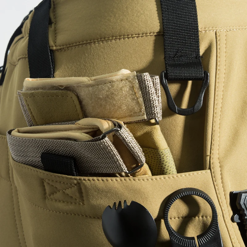 Pantaloni softshell in pile autunno inverno da uomo Pantaloni cargo da combattimento militari tattici Escursionismo Campeggio Arrampicata Abbigliamento sportivo casual 5