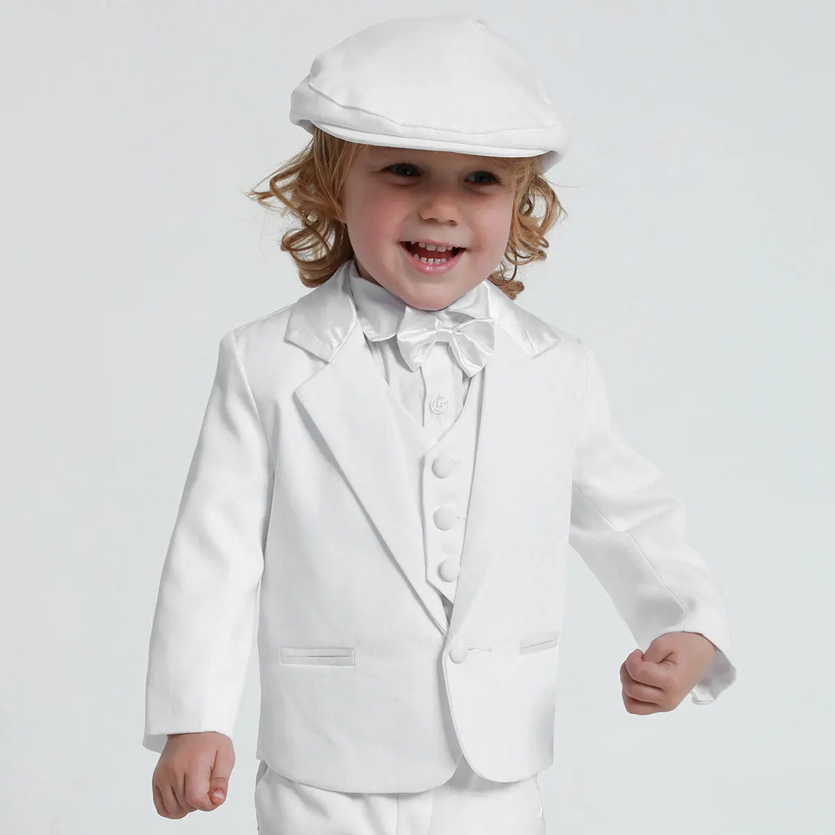 Baby Boys battesimo Blazer neonato battesimo bianco gentiluomo bambini abito formale giacca cerimonia del partito fotografia smoking 1 pz 2