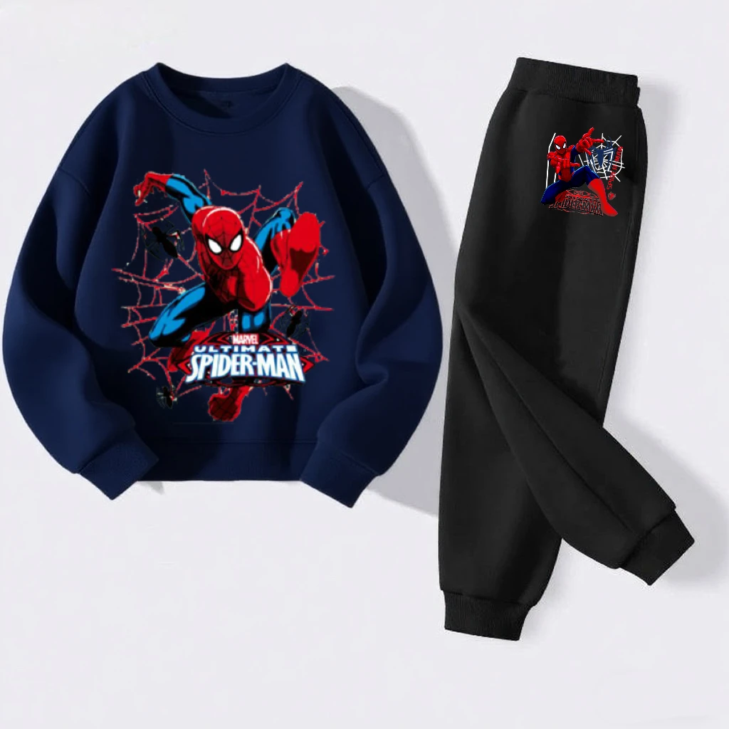 0-6 anni Ragazzi Cartoon Abiti Stampati Girocollo Felpe Pantaloni All-match Set da 2 pezzi Costume per bambini Tute Abbigliamento pop 2