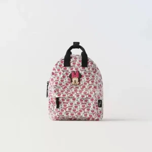 MINISO Disney New Cute Minnie Mouse Zaino per bambini Ragazze Cartoon Stampa Borsa da scuola per bambini di grande capacità per riporre libri 1