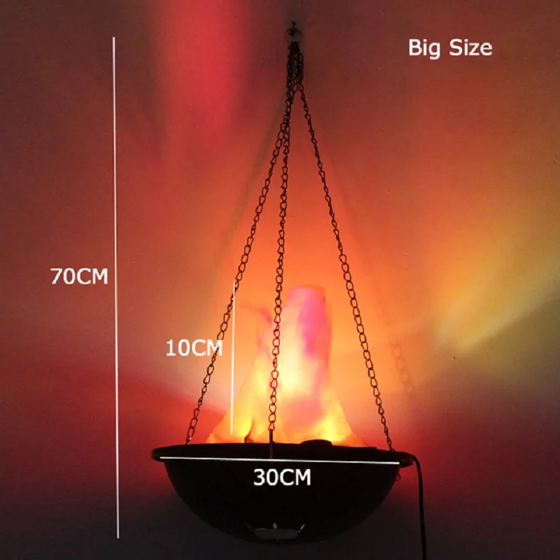 Fiamma decorativa di Halloween Brasero Falso fuoco che brucia Prop Simulazione LED Vaso di fuoco elettronico Camera segreta Decorazione della casa fantasma 5