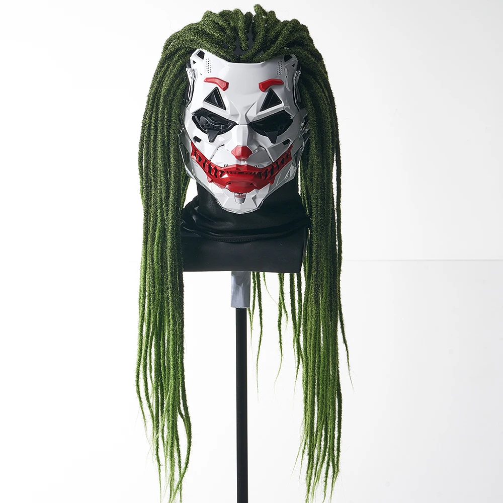 Maschere Joker Maschere Cyberpunk Trecce da clown 2d Cosplay Resina Prodotti personalizzati Halloween Anime Oggetti di scena e regali di ruolo Giocattoli 6