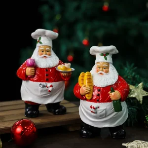 2025 Nuovo Babbo Natale Decorazione da tavolo in resina per la sala da pranzo di casa Ornamento di Natale Centrotavola Regalo artigianale per la decorazione di Natale 1