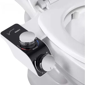 Bidet Sedile WC Attacco Non elettrico Autopulente Doppi ugelli Lavaggio Miscelatore acqua calda fredda Accessori bagno donna Spruzzatore 1