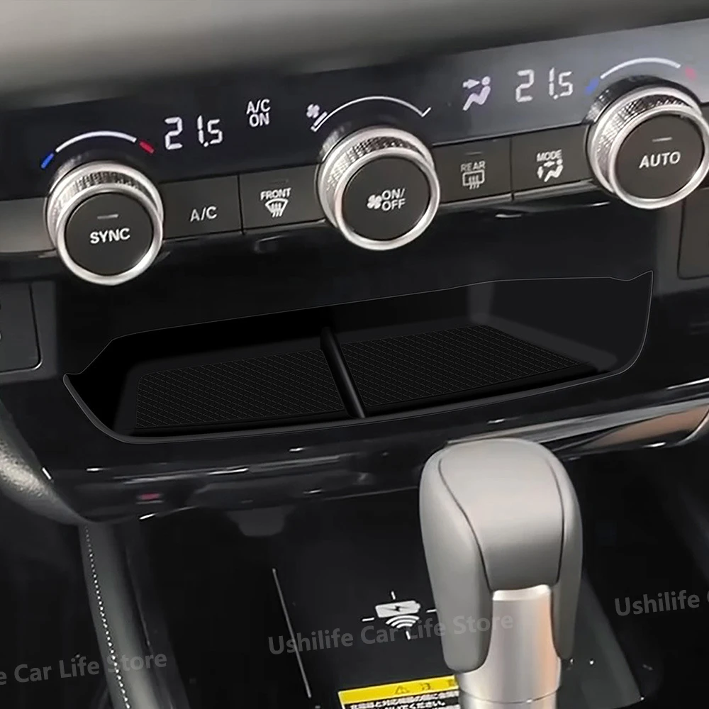 Scatola di immagazzinaggio centrale per auto in silicone Pad pannello del cambio copertura portabicchieri tappetini di ricarica wireless per Honda HRV Vezel 2025 2026 4