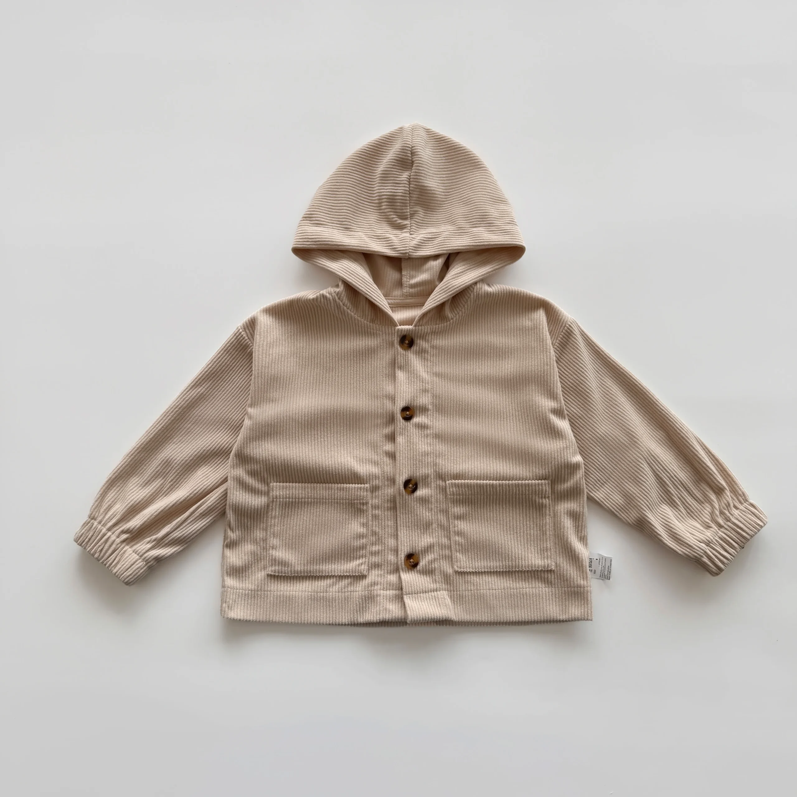 Nuovi vestiti autunnali per bambini da 0 a 3 anni, giacca con cappuccio in velluto a coste alla moda e facile da indossare per neonati 6