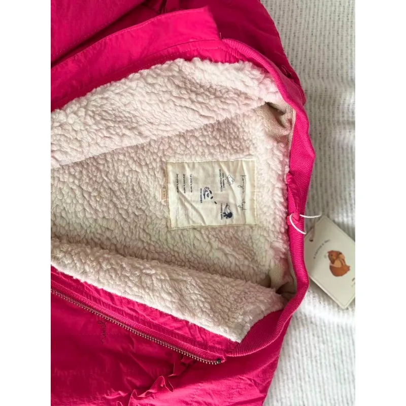 Cappotto Bambini Vestiti imbottiti in cotone KS 2025 Inverno Nuovi bambini Cappotto in lana di agnello Ragazzi Bomber Giubbotti Abbigliamento per bambini 4