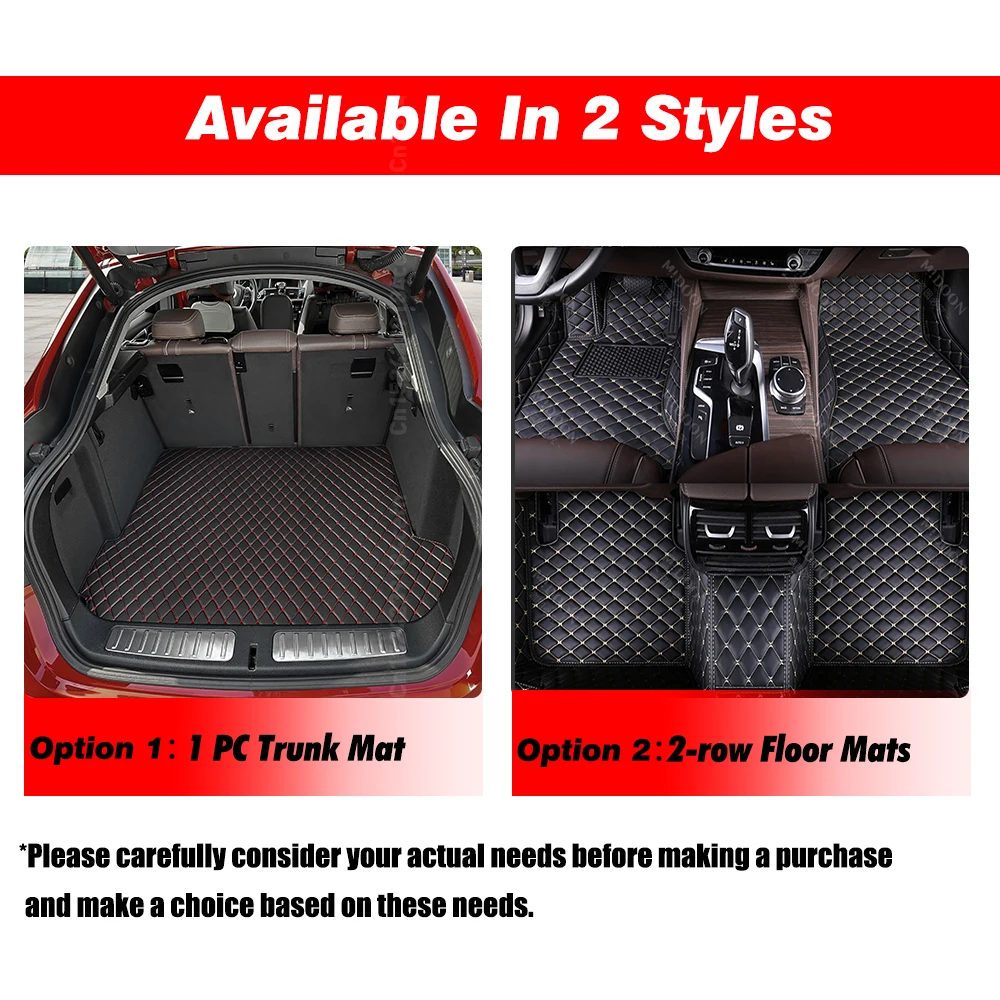 Per Ford Mustang Mach-E 2021 2022 2023 2024 Tappetini per bagagliaio di un'auto Tappetino personalizzato Tappetini per piedi per auto Copertura per tappeti Accessori interni 3