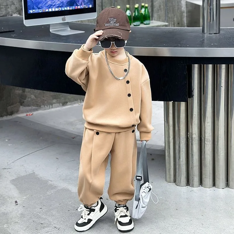 Set di felpe Abbigliamento per bambini Abbigliamento inferiore superiore 4 anni Abbigliamento per bambini coreano 2025 Nuovo bambino per bambini Autunno Inverno Ragazzo 4