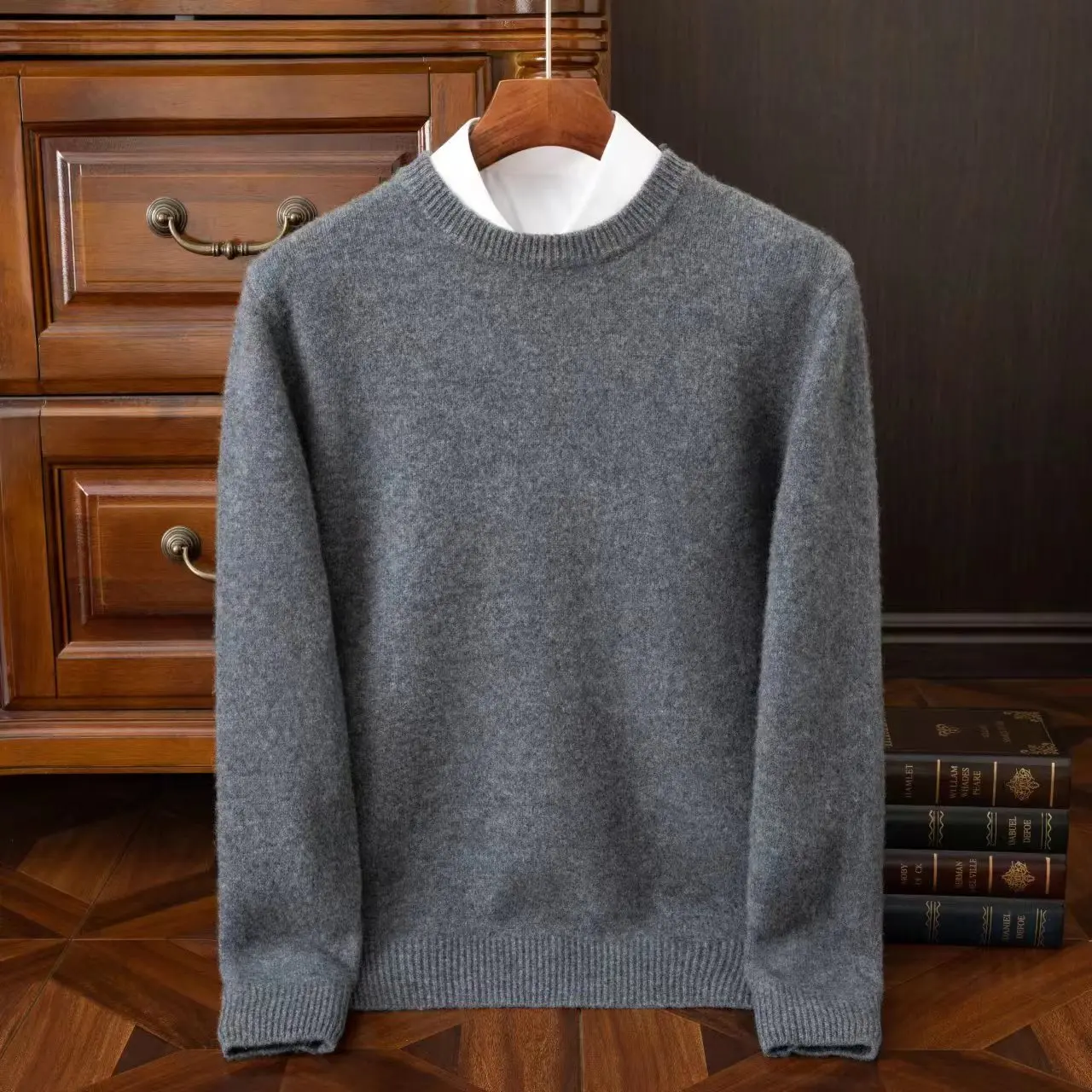 2025 Maglione di cashmere O-Collo Pullover da uomo Allentato Oversize M-3XL Maglia inferiore Autunno Inverno Nuovo Coreano Casual Uomo Top 1