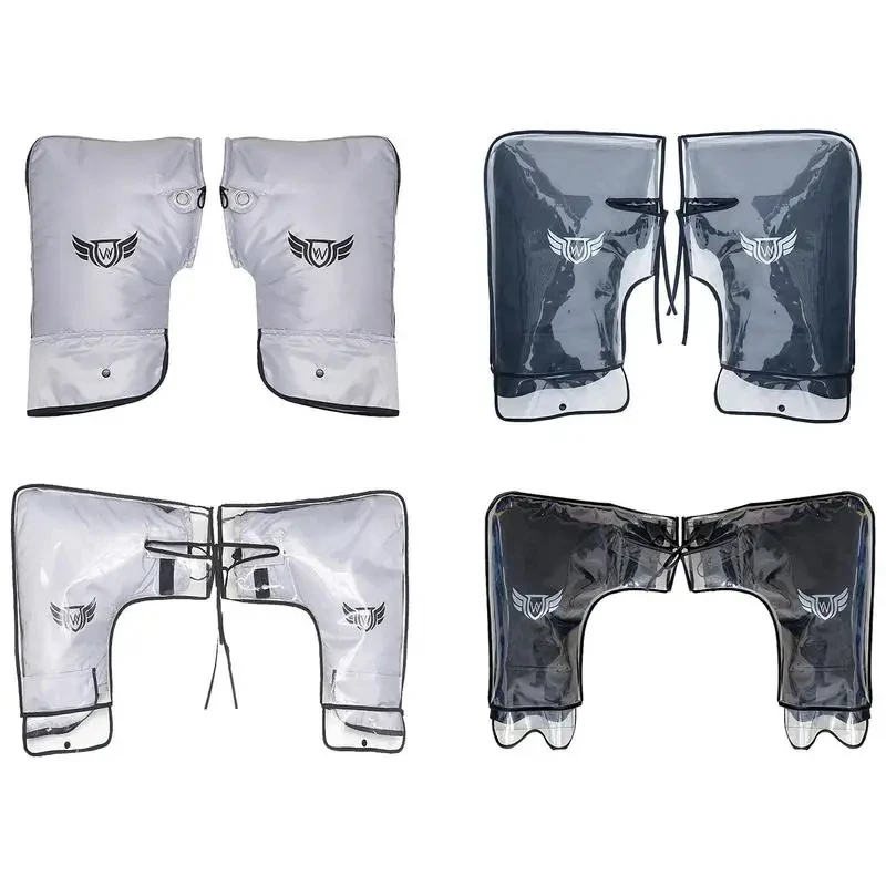 Guanti da moto, scooter, bicicletta, antivento, antipioggia, invernali, per tenere al caldo, protezione calda, maniglia del manubrio, protezione grande 5