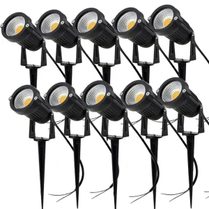 10PCS LED COB Garden lighting muslimah Outdoor Spike Lawn Lamp illuminazione impermeabile Led Light Garden Path faretti muslimah 1