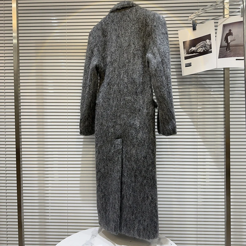 KUCLUT 2025 Inverno Nuova Moda di Stile di Nicchia High-end Lungo Trench di Lana Per Le Donne Versatile Cappotto Giacca Femminile 1A787 6