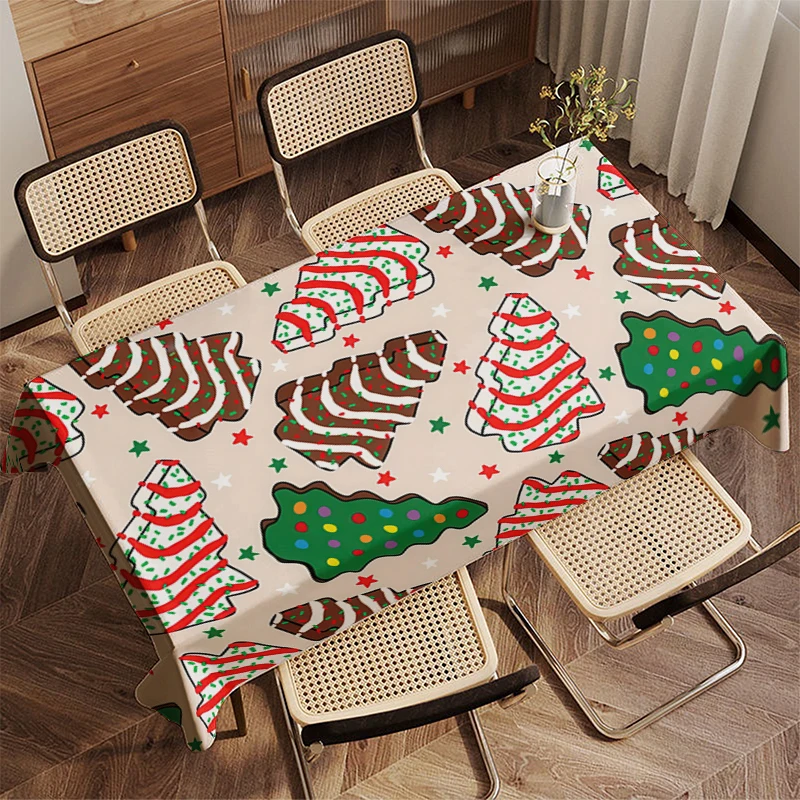 Tovaglia modello natalizio Tovaglia da cucina per ristorante Soggiorno Decorazione domestica Decorazione rettangolare per feste 3