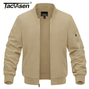 TACVASEN primavera Baseballl giacche Mens giacca a vento escursionismo Trekking giacche da pesca Outdoor Full Zip cappotti Casual Outwear top 1