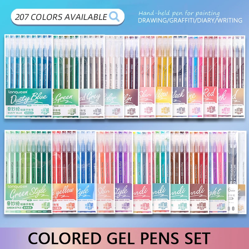 9/45/72/99 colori/set penna gel neutra multicolore 0,5 mm manuale colorato penne studente scrittura pittura disegno arte di cancelleria 6