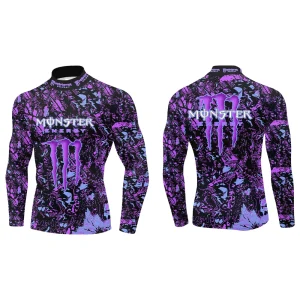 2025 New Monster Energy Esclusivo originale da uomo Mezza collo alto Manica lunga Sport estremi T-shirt alla moda Street Vitality 1
