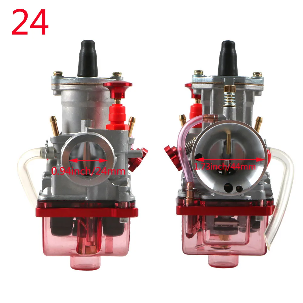 Carburatore moto rosso blu PWK24 26 28 30 34 mm Dirt Bike Carb con Power Jet per 2T 4T Koso Motocross Karb Scooter ATV 2