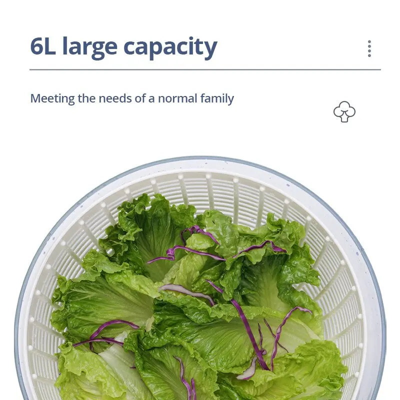 Tipo di pressa disidratatore per verdure essiccatore per frutta disidratatore per uso domestico di grande capacità accessori per la cucina cestello per insalata di scarico gadget 5