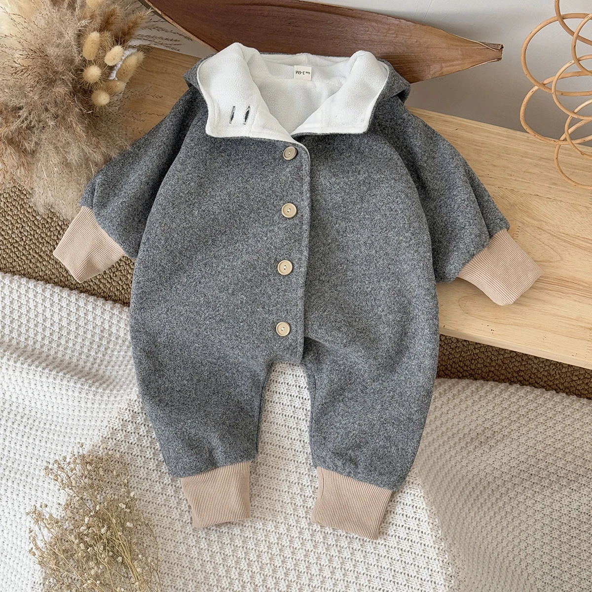 Inverno Neonato Ragazzi Ragazze Jumpsuite Carino Arcobaleno Stampato Manica Lunga con Cappuccio Bambino Pagliaccetti Onepiece Morbido Quotidiano Bambino Abbigliamento 5