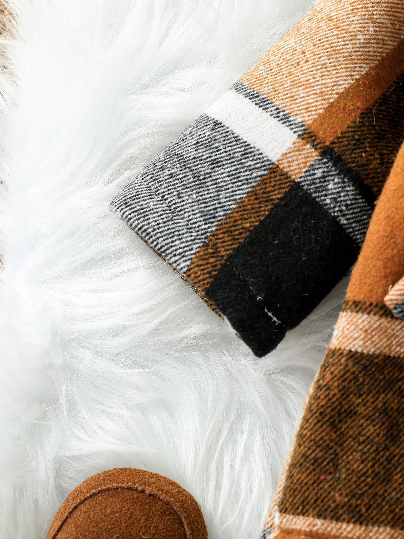 2025 Moda stile coreano ragazzo bambino gentiluomo bavero cappotto scozzese a maniche lunghe abbina tutto per 1-3 anni abbigliamento outdoor 6