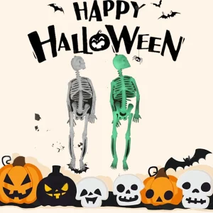 Nuova Decorazione di Halloween Fantasma 30/90/150CM Horror Scheletro Luminoso Ingannevole Decorazione Della Casa Puntelli Casa Esterna Cortile giardino Decor 1