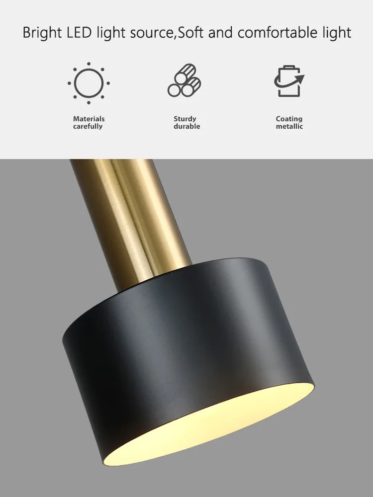 Lampadario minimalista per sala da pranzo, lampada nordica moderna, lampada da soggiorno di lusso leggera, tavolo da pranzo lungo, lampada da tavolo da bar 6