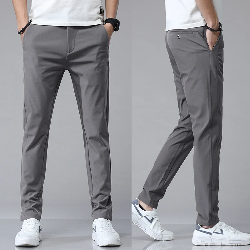 Pantaloni casual dritti slim elasticizzati da uomo ultrasottili primavera estate 5 colori Pantaloni sportivi da golf traspiranti moda di alta qualità 2