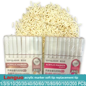 200/1 PCS LANGUO Nuclei di ricambio per pennarelli a pigmenti acrilici Morbidi punte doppie Fai da te per materiale scolastico per bambini Cancelleria artistica 1