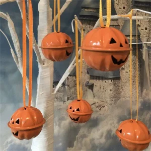 5-30 pz Campane di Ferro di Halloween 3-4 cm Spaventoso Zucca Decor Ciondolo Appeso per la Festa in Casa Regali per Bambini Animali Domestici Forniture 2025 1