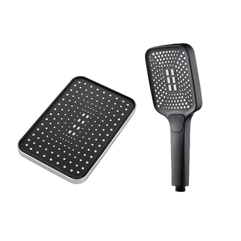 Soffione doccia a pioggia Soffione a supercarica a grande flusso Soffione a pioggia Parti di ricambio per rubinetto con irrigatore regolabile a 4 modalità Accessori per il bagno 6