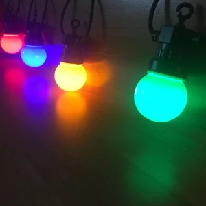 IP65 LED Globe G50 Lampadina multicolore String collegabile Luci colorate per esterni per ghirlanda natalizia decorativa per matrimoni 1