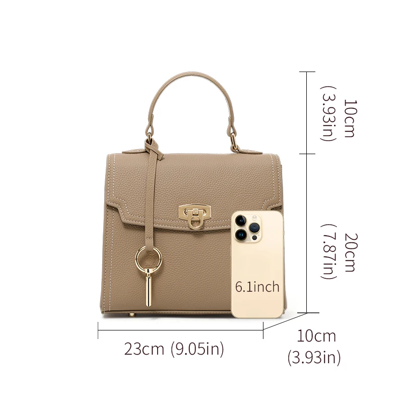 Borsa a tracolla in pelle di vacchetta con fascia per capelli da donna in pelle 2025 autunno e inverno nuovo stile popolare borsa versatile cross-bod 5