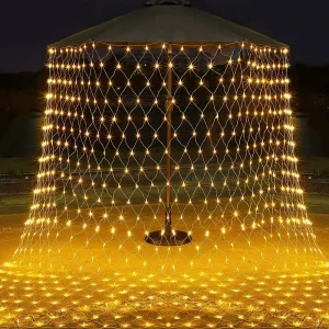Decorazione della stanza Tenda LED Rete a rete Lucine Stringa Spina europea 220V Ghirlanda di nozze di Natale per la camera da letto Parete del giardino all'aperto 1