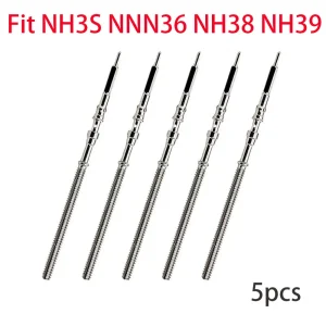 Gambo dell'orologio Pezzi di ricambio in acciaio inossidabile adatti per NH35 NH36 NH38 NH39 Corona Movimento meccanico automatico Parti dell'orologio Stelo della corona 1