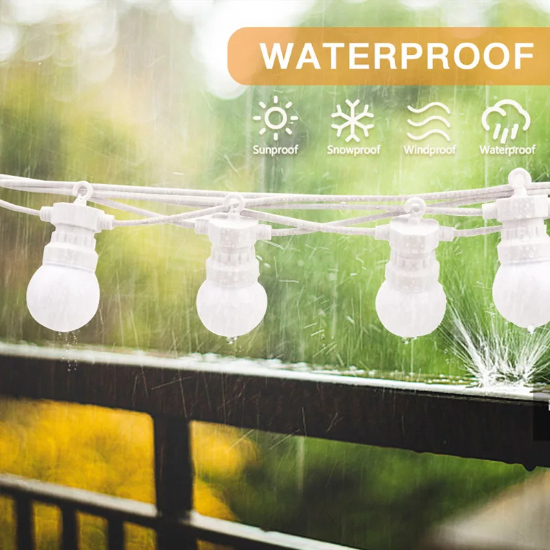 Ghirlanda LED per esterni G50 Globo Light Illuminazione da patio String Lampadine Decorazione per feste di nozze Tenda Spina Alimentazione Illuminazione da campo 1
