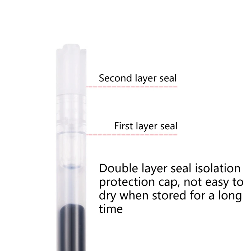 Ricariche universali in Gel blu/nero per penna retrattile 0.5mm/0.7mm Point Smooth Writing Office School cancelleria 10 pezzi 3