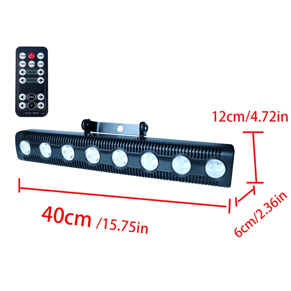 8 LED RGBW 4IN1 DMX Lampada da parete per DJ Disco Party Par Effetto luce scenica per Dance Bar Vacanza Matrimonio Natale Halloween Decorare 6