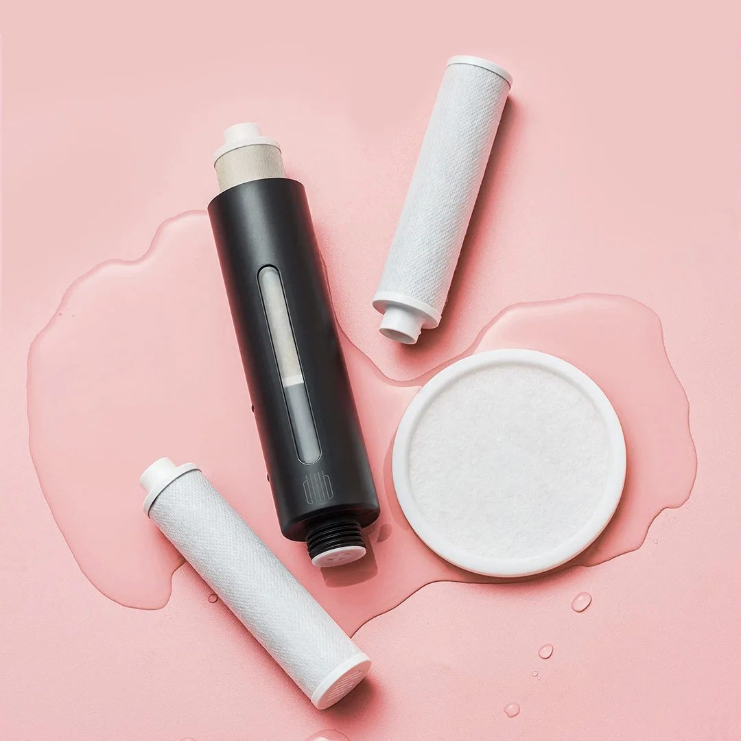 Diiib Soffione doccia pressurizzato Specchio per declorazione portatile a risparmio idrico Accessori da bagno a doppio filtraggio ad alta pressione 5