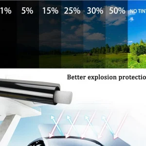 5/15/25/35/50% VLT pellicola riflettente in vetro argento che blocca il calore adesivi in rotolo di vinile per la casa auto autoadesiva Privacy Window Tint 1