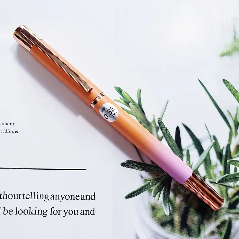 LUOSHI Studente Penna EF 0.38MM 0.5F Pennino Sostituibile Sacchetto di Inchiostro Gradiente in Metallo Mezza Punta Scrittura Liscia Stabile Forniture di Cancelleria 4