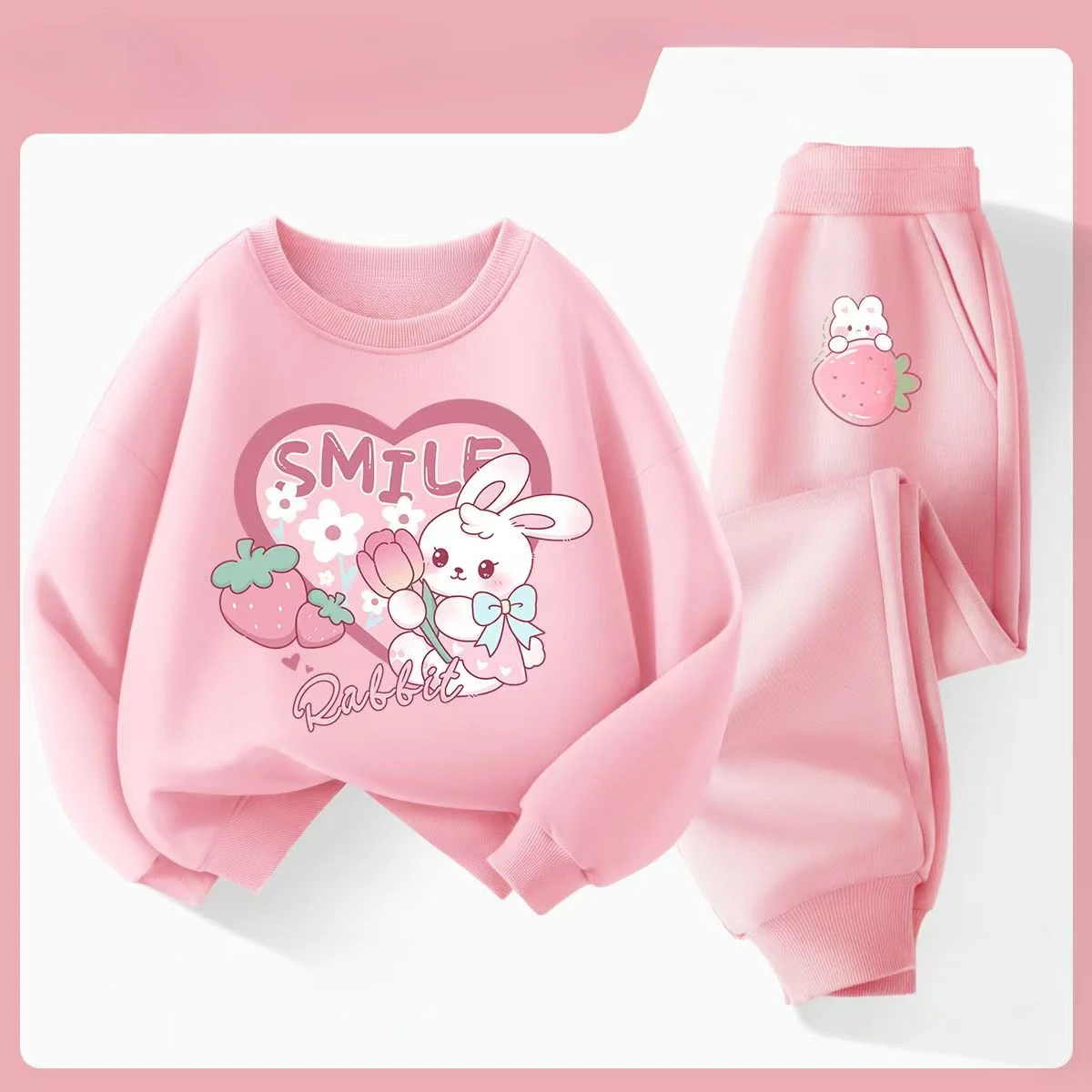 Vestiti autunnali per neonato T-shirt e pantaloni stampati alla moda Set da 2 pezzi Bambini Ragazze Casual Top Bottom Abiti Tute 5