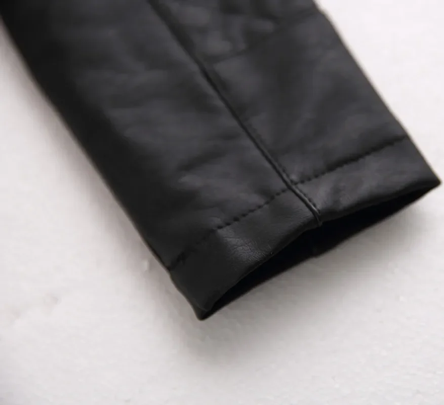 Bambini Neonati maschi Giacche in pelle Cappotto in PU per capispalla per neonati Giacca per neonati Vestiti per neonati Abbigliamento per bambini 5