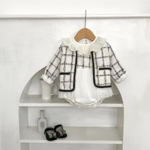 Nuovi vestiti autunnali per bambini da 0 a 3 anni, cardigan a maniche lunghe girocollo stile principessa carino e delicato per una bambina carina 1