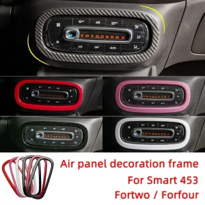 Adesivi per auto con cornice decorativa per pannello aria per Smart 453 Fortwo Forfour Accessori interni Styling Trim Cover 1