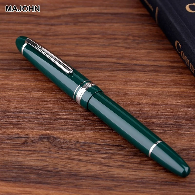Majohn P136 Penna stilografica a pistone in metallo rame EF/F Resina 20 Inchiostro Windows Inchiostro Scrittura Penna regalo Cancelleria Materiale scolastico per ufficio 4