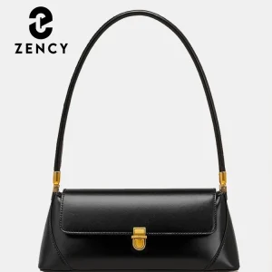 Zency borse firmate di fascia alta moda donna borsa a tracolla in pelle borse stile francese borsa ascellare da donna chiusura con cerniera per appuntamenti 1